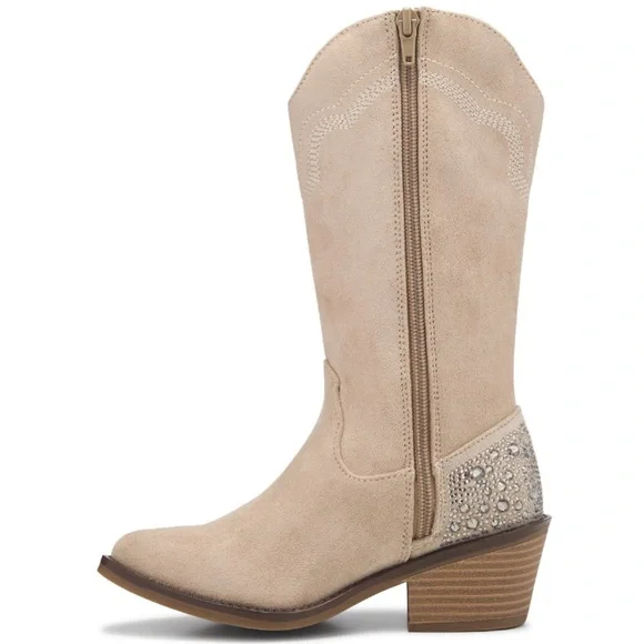 NWT Sand Jeweled Kids Western Boot Big Kid, size 4 - Picture 3 of 6